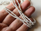 2.5 mm Howlite Faceted Rondelles Natural Howlite Beads For Necklace Howlite