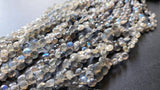 5-5.5 mm AAA Labradorite Faceted Heart Beads, Natural Blue Fire AAA Quality