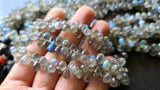 4x6 mm-5x7 mm AAA Labradorite Faceted Teardrops, Natural Blue Fire AAA Quality