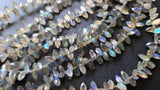 9-11 mm AAA Labradorite Faceted Marquise Beads, Natural Blue Fire AAA Quality