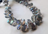 5x7 mm-6x8 mm AAA Labradorite Faceted Pear, Natural Blue Fire AAA Quality