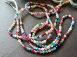 2 mm Multi Gemstone/Disco Faceted Rondelles Natural Multi Gemstone Beads