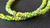 2.5 mm Green Opal Faceted Rondelles Green Opal Beads For Necklace Green Opal