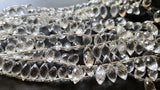 12-15 mm Crystal Quartz Faceted Puffed Marquise Natural Crystal Marquise Beads