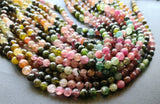 6-7 mm Multi Tourmaline Faceted Round Bead Natural Tourmaline Faceted Round Ball