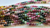 6-7 mm Multi Tourmaline Faceted Round Bead Natural Tourmaline Faceted Round Ball