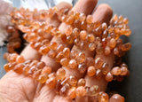 4x6 mm-5x7 mm Sunstone Faceted Teardrops Natural Drop Briolettes For Jewelry