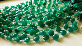 9-10 mm Green Onyx Hearts Natural Green Onyx Faceted Heart Shape Beads