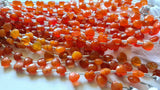 9-10 mm Carnelian Hearts Natural Carnelian Faceted Heart Shape Bead For Necklace