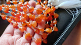 9-10 mm Carnelian Hearts Natural Carnelian Faceted Heart Shape Bead For Necklace