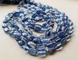 7-9 mm Blue Kyanite Plain Oval Beads, Natural Kyanite Oval Beads, Kyanite Plain