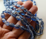 7-9 mm Blue Kyanite Plain Oval Beads, Natural Kyanite Oval Beads, Kyanite Plain