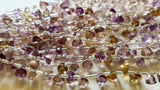 8-9 mm Ametrine Faceted Trillion, Natural Ametrine Trillion Beads, Amethyst