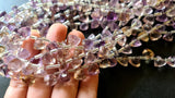 8-9 mm Ametrine Faceted Trillion, Natural Ametrine Trillion Beads, Amethyst