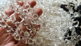 7-8 mm Crystal Quartz Trillion, Natural Clear Crystal Quartz Faceted Trillion