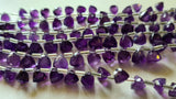 7-8 mm Amethyst Trillion Natural Faceted Trillion Bead, Loose Trillion Cut Stone