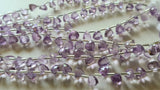 7-8 mm Pink Amethyst Trillion Natural Faceted Trillion Beads, Loose Trillion