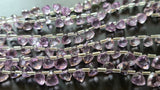 7-8 mm Pink Amethyst Trillion Natural Faceted Trillion Beads, Loose Trillion