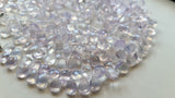 7-9 mm Lavender Quartz Faceted Pear, Natural Lavender Quartz Briolette, Lavender