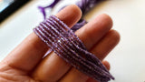2.5 mm Amethyst Faceted Rondelles Natural Purple Amethyst Beads Amethyst