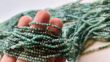 2.5 mm Emerald Faceted Rondelles Natural Shaded Emerald Beads For Necklace