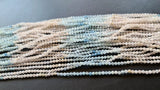 2.5 mm Multi Aquamarine Faceted Rondelles Natural Multi Aquamarine Beads Multi
