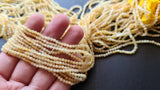 2.5 mm Yellow Opal Faceted Rondelles Natural Yellow Opal Beads For Necklace