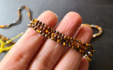 2 mm Tigers Eye Faceted Rondelles Natural Tigers Eye Beads For Necklace