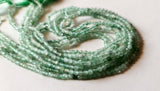 2.5 mm Green Berryl Faceted Rondelles Natural Green Berryl Beads For Necklace