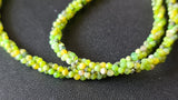 2.5 mm Green Opal Faceted Rondelles Green Opal Beads For Necklace Green Opal