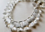 12-15 mm Crystal Quartz Faceted Puffed Marquise Natural Crystal Marquise Beads