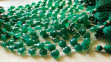 9-10 mm Green Onyx Hearts Natural Green Onyx Faceted Heart Shape Beads