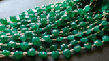 9-10 mm Green Onyx Hearts Natural Green Onyx Faceted Heart Shape Beads