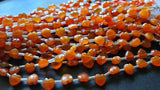 9-10 mm Carnelian Hearts Natural Carnelian Faceted Heart Shape Bead For Necklace