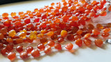 9-10 mm Carnelian Hearts Natural Carnelian Faceted Heart Shape Bead For Necklace