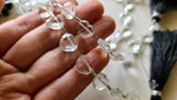 9-10 mm Crystal Quartz Natural Crystal Quartz Faceted Heart Shape Beads