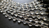 9-10 mm Crystal Quartz Natural Crystal Quartz Faceted Heart Shape Beads