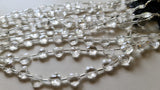 9-10 mm Crystal Quartz Natural Crystal Quartz Faceted Heart Shape Beads