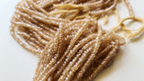 3.5-4mm Brown Zircon Faceted Rondelles Natural Brown Zirconia Beads For Necklace