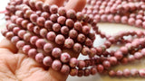 6-7mm Thulite Round Beads Natural Rare Thulite Round Balls For Necklace Thulite