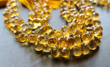 5x7-6x8 mm Citrine Faceted Teardrop, Natural Citrine Drop Briolettes Citrine