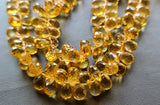 5x7-6x8 mm Citrine Faceted Teardrop, Natural Citrine Drop Briolettes Citrine