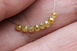 2.3x2.1mm-2.5x2.2mm Yellow Diamond Drops Faceted Tear Drop Beads (1 Pc To 2 Pcs)