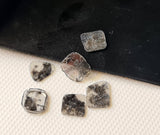 6-7mm Salt And Pepper Diamond Slice, Loose Diamond Jewelry (1PC To 2Pc Options)
