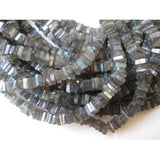 4 mm Labradorite Square Heishi Bead, Labradorite Square Heishi, Labradorite Flat