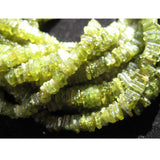 4 mm Vessonite Heishi Beads, Natural Vessonite Spacer Beads, Green Vesuvianite