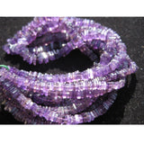 4 mm Purple Amethyst Heishi Beads, Natural Purple Amethyst Flat Square Beads