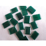 8x11-9x12mm Green Onyx Table Cut Stones, Green Onyx Faceted Gemstone