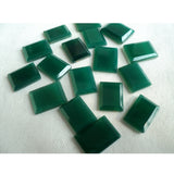 8x11-9x12mm Green Onyx Table Cut Stones, Green Onyx Faceted Gemstone