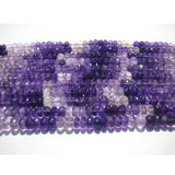 8mm Purple Amethyst Shaded Micro Faceted Rondelles, Purple Amethyst Rondelle